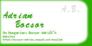 adrian bocsor business card